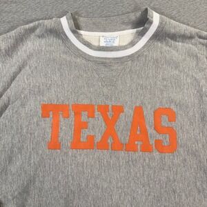 Texas Longhorns Champion Reverse Weave Sweater Mens 2XL Grey Crewneck NCAA